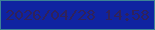 文字の大きさ：1、枠の色：3c8396、背景の色：0f23a1、文字の色：2f225b 無料ブログパーツのブログ時計