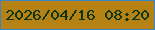 文字の大きさ：3、枠の色：3c85c4、背景の色：b68214、文字の色：0c3611 無料ブログパーツのブログ時計