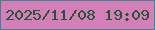 文字の大きさ：1、枠の色：3c8690、背景の色：d57eb9、文字の色：205831 無料ブログパーツのブログ時計