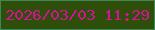 文字の大きさ：1、枠の色：3c8757、背景の色：2f4e09、文字の色：d41296 無料ブログパーツのブログ時計