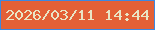 文字の大きさ：5、枠の色：3c88e0、背景の色：e36036、文字の色：e9e5c5 無料ブログパーツのブログ時計