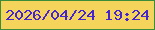 文字の大きさ：4、枠の色：3c8c3a、背景の色：f4d45b、文字の色：4425d0 無料ブログパーツのブログ時計