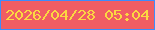文字の大きさ：5、枠の色：3c8cfc、背景の色：f05d63、文字の色：fbd841 無料ブログパーツのブログ時計