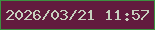 文字の大きさ：3、枠の色：3c9040、背景の色：621b3e、文字の色：c7cfbe 無料ブログパーツのブログ時計