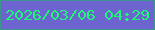 文字の大きさ：2、枠の色：3c968d、背景の色：6e64d0、文字の色：1cf976 無料ブログパーツのブログ時計