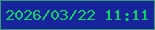 文字の大きさ：5、枠の色：3c9874、背景の色：17249c、文字の色：08d466 無料ブログパーツのブログ時計