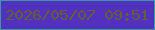 文字の大きさ：1、枠の色：3c98a9、背景の色：5131bd、文字の色：656034 無料ブログパーツのブログ時計