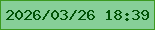 文字の大きさ：3、枠の色：3c9a20、背景の色：87cf98、文字の色：015205 無料ブログパーツのブログ時計