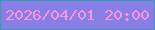 文字の大きさ：1、枠の色：3c9ab5、背景の色：877fe5、文字の色：fd94e4 無料ブログパーツのブログ時計