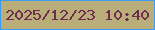 文字の大きさ：3、枠の色：3c9bf2、背景の色：b9ad7a、文字の色：702c4f 無料ブログパーツのブログ時計