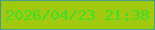 文字の大きさ：3、枠の色：3c9f88、背景の色：a3c90e、文字の色：37e027 無料ブログパーツのブログ時計
