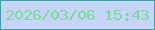 文字の大きさ：5、枠の色：3ca0a7、背景の色：c6d4f7、文字の色：77db99 無料ブログパーツのブログ時計