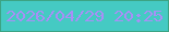 文字の大きさ：3、枠の色：3ca484、背景の色：45cac3、文字の色：a88ff6 無料ブログパーツのブログ時計