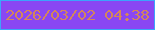 文字の大きさ：4、枠の色：3ca4fb、背景の色：8a47f3、文字の色：d3865b 無料ブログパーツのブログ時計