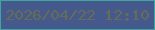 文字の大きさ：2、枠の色：3ca69f、背景の色：45598d、文字の色：666d56 無料ブログパーツのブログ時計