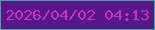 文字の大きさ：3、枠の色：3ca6a2、背景の色：561889、文字の色：cc30c6 無料ブログパーツのブログ時計