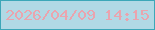 文字の大きさ：4、枠の色：3ca7b8、背景の色：b1d9e5、文字の色：eaa4ae 無料ブログパーツのブログ時計
