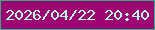 文字の大きさ：2、枠の色：3ca88a、背景の色：9d0672、文字の色：b7ffe1 無料ブログパーツのブログ時計