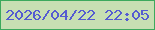文字の大きさ：4、枠の色：3ca95d、背景の色：c7dfb3、文字の色：545bd1 無料ブログパーツのブログ時計