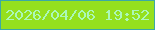 文字の大きさ：5、枠の色：3ca9a4、背景の色：95e01e、文字の色：abf8b9 無料ブログパーツのブログ時計
