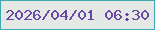 文字の大きさ：3、枠の色：3caaaf、背景の色：e4e9e5、文字の色：6947a7 無料ブログパーツのブログ時計