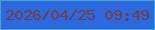 文字の大きさ：1、枠の色：3caacd、背景の色：2c68de、文字の色：723c42 無料ブログパーツのブログ時計