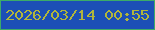 文字の大きさ：3、枠の色：3cab68、背景の色：1c4fb6、文字の色：b2b63b 無料ブログパーツのブログ時計