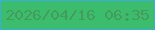 文字の大きさ：4、枠の色：3cacdc、背景の色：3cbd6d、文字の色：439c5e 無料ブログパーツのブログ時計
