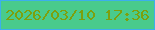 文字の大きさ：1、枠の色：3cafec、背景の色：49cb8c、文字の色：7da00d 無料ブログパーツのブログ時計