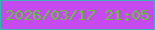 文字の大きさ：2、枠の色：3cb3b2、背景の色：c54bf0、文字の色：61c730 無料ブログパーツのブログ時計