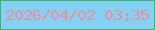 文字の大きさ：5、枠の色：3cb463、背景の色：83d1f4、文字の色：f68a95 無料ブログパーツのブログ時計