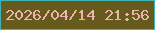 文字の大きさ：3、枠の色：3cb4b8、背景の色：675a1d、文字の色：ebb5af 無料ブログパーツのブログ時計