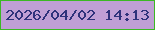 文字の大きさ：4、枠の色：3cb824、背景の色：c09fd5、文字の色：2f327b 無料ブログパーツのブログ時計