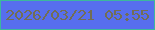 文字の大きさ：1、枠の色：3cb89d、背景の色：576eee、文字の色：726e55 無料ブログパーツのブログ時計