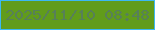 文字の大きさ：1、枠の色：3cb8f2、背景の色：619c1b、文字の色：578058 無料ブログパーツのブログ時計