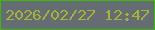 文字の大きさ：2、枠の色：3cb90f、背景の色：666d72、文字の色：a2b43b 無料ブログパーツのブログ時計