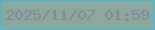 文字の大きさ：1、枠の色：3cbad6、背景の色：8ca99f、文字の色：8b849f 無料ブログパーツのブログ時計