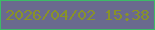文字の大きさ：2、枠の色：3cbb67、背景の色：6a6a8e、文字の色：899228 無料ブログパーツのブログ時計