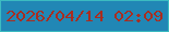 文字の大きさ：2、枠の色：3cbbc1、背景の色：2187b5、文字の色：a92d20 無料ブログパーツのブログ時計