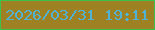 文字の大きさ：4、枠の色：3cc14c、背景の色：9e8122、文字の色：51b2d3 無料ブログパーツのブログ時計