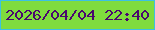 文字の大きさ：3、枠の色：3cc1e1、背景の色：7fdc3d、文字の色：4a066e 無料ブログパーツのブログ時計