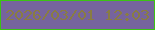 文字の大きさ：5、枠の色：3cc313、背景の色：76649d、文字の色：897c42 無料ブログパーツのブログ時計