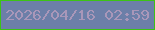 文字の大きさ：3、枠の色：3cc315、背景の色：6c7fa8、文字の色：a997b9 無料ブログパーツのブログ時計