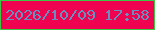 文字の大きさ：2、枠の色：3cc747、背景の色：ef0351、文字の色：6790be 無料ブログパーツのブログ時計