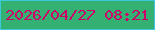 文字の大きさ：3、枠の色：3cc8db、背景の色：35b073、文字の色：d00169 無料ブログパーツのブログ時計