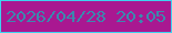 文字の大きさ：2、枠の色：3cd4f0、背景の色：a91891、文字の色：3c88ae 無料ブログパーツのブログ時計