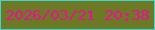 文字の大きさ：2、枠の色：3cd7d4、背景の色：6d7925、文字の色：ea1293 無料ブログパーツのブログ時計