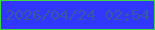 文字の大きさ：5、枠の色：3cd946、背景の色：3137fc、文字の色：3559a3 無料ブログパーツのブログ時計