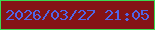 文字の大きさ：1、枠の色：3cd951、背景の色：841316、文字の色：4f66e7 無料ブログパーツのブログ時計
