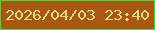 文字の大きさ：4、枠の色：3cdd3e、背景の色：ab5611、文字の色：d5df8a 無料ブログパーツのブログ時計